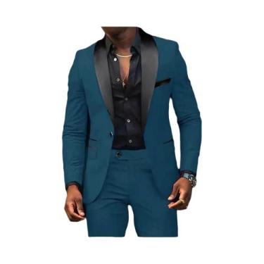 Imagem de Conjunto De Terno Slim Fit Masculino De 2 Peças Com Botão Único Para C