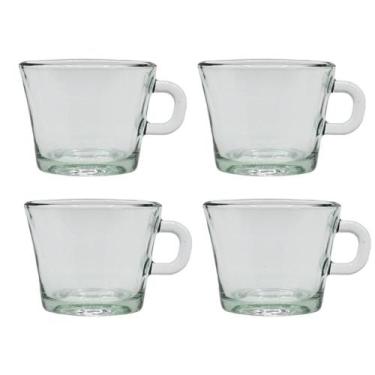 Imagem de Conjunto 4 Xícaras Café Chá Tango Vidro Class Home 187Ml