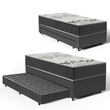 Imagem de Cama Box com Colchão de D33 ISO 3000 Gazin + Auxiliar de Espuma Unique Solteiro 88cm