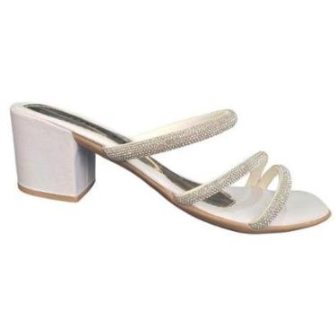 Imagem de Sandália Feminina Tamanco Salto Grosso Moda Pé-Feminino