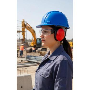 Imagem de Protetor Auditivo Abafador Ruído Segurança Vermelho - Congratulations 