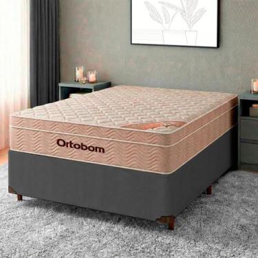 Imagem de Conjunto Cama Box Casal + Colchão Airtech Ortobom