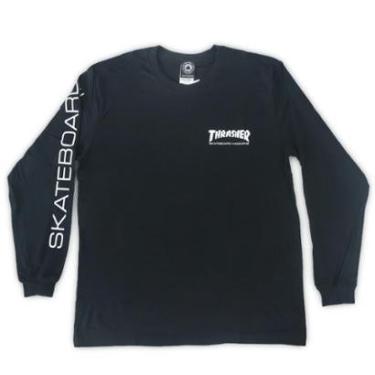 Imagem de Camiseta Manga Longa Thrasher Magazine Mag Logo - Preto-Masculino