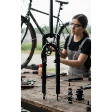 Imagem de Garfo Suspensão Bike Aro 26 - V-Brake/Disco + Caixa Direção - Congratu