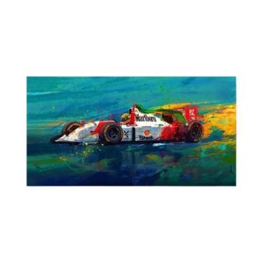 Imagem de Arte Em Tela HD Ayrton Senna Lenda Da F1, Decoração Moderna E Simples 