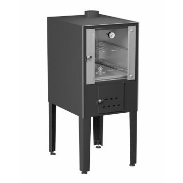 Imagem de Forno a Lenha Tradicional Elevare Industrial Preto com Duas Grades de Inox Mexedor de Brasa