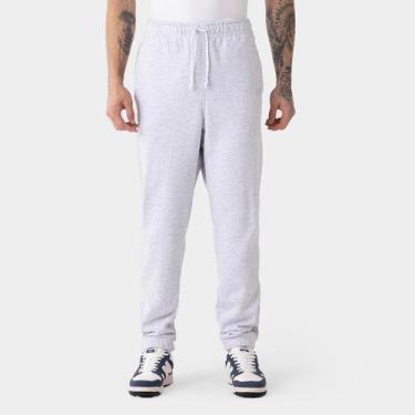 Imagem de Calça Moletom New Balance Athletics Masculina, Cinza claro, GG