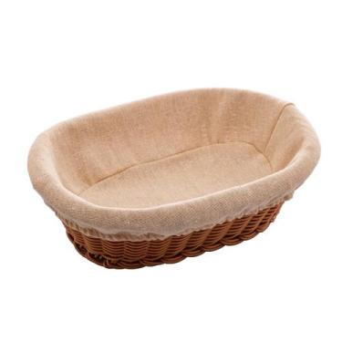 Imagem de Cesta Oval com Forro Lyor de Rattan Plástico 27cm