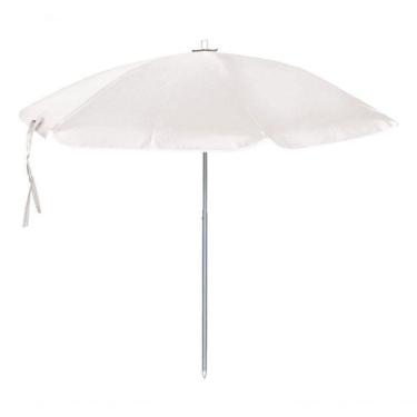 Imagem de Guarda Sol Piscina Jardim Praia Bagum Vinil 2 Metros em Alumínio Branco Ronchetti