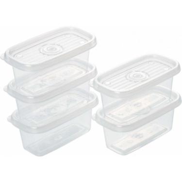 Imagem de Conjunto de Potes Retangulares Pop 380ML para Armazenar Alimentos em Plástico BPA Free...