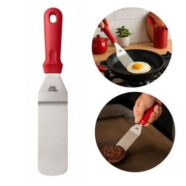 Imagem de Espátula Flexível Churrasco Chapa Grelhados para Virar e Servir Alimentos em Aço Inoxid...