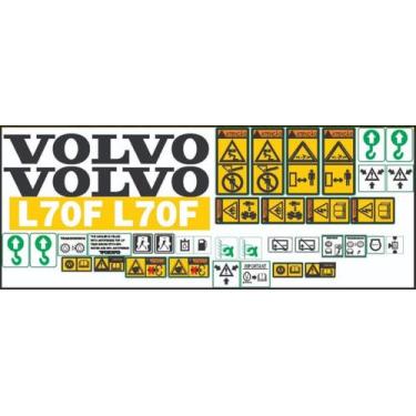 Imagem de Kit 40 Adesivos Vinil UV Compatível Volvo L70F SPTS