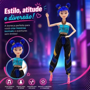 Imagem de Boneca Infantil Estilo Fashion Articulada Para Brincar E Colecionar Co