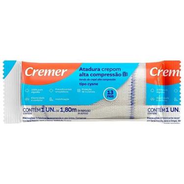 Imagem de Atadura Cremer Crepom Tipo Cysne 20cm x 1,8m - Alta Elasticidade e Res