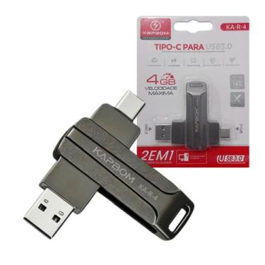 Imagem de Pendrive 4GB Flash TIPO-C USB 3.0 Alta Velocidade Kapbom