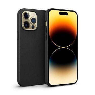 Imagem de Capa para iPhone 14 Pro Max - Couro Dual Preta - Gshield