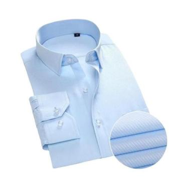Imagem de Camisa Social Masculina Branca Slim Fit De Manga Longa Com Bolso, Alta