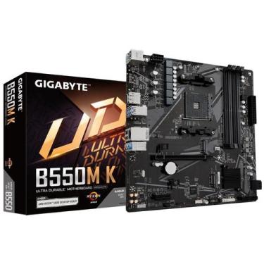 Imagem de Placa Mãe Gigabyte B550M k Ultra Durable DDR4 Socket AMD AM4 mATX Chip