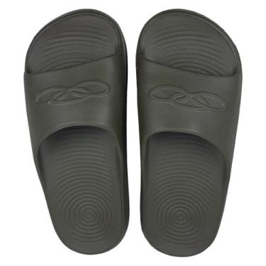 Imagem de Chinelo Olympikus Sereno Slide Unissex, 33/34, Verde militar