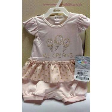 Imagem de Macacao Curto Banho De Sol Paraiso Bebe Menina Cód 6549 - Paraíso, Ros