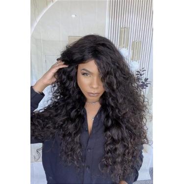 Imagem de Peruca de Cabelo Humano Cacheado Ana Clara 1B - 70cm - no-brand