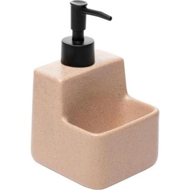 Imagem de Porta detergente duplo com suporte p/ esponja lyor granilite cerâmica 