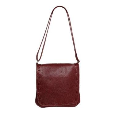 Imagem de Bolsa Em Couro Transversal Tampa Feminina Bls136 - Doras Bolsas, Verme