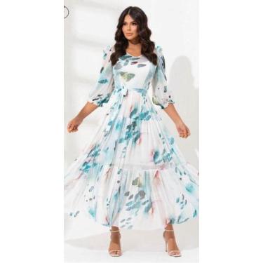 Imagem de Vestido Tule Estampado - Viscaya lá femme