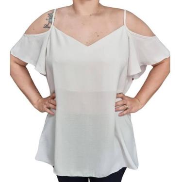 Imagem de Blusa Feminina Alcinha Com Manguinha R &amp C Plus Size - R & C, G3, B