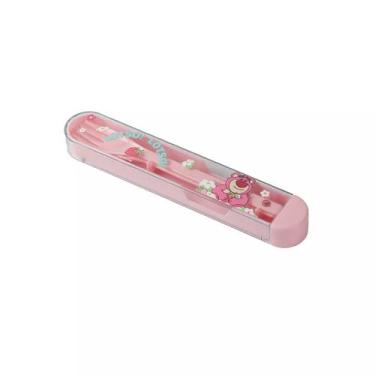 Imagem de Conjunto de talheres de plástico com estojo disney lotso - MINISO