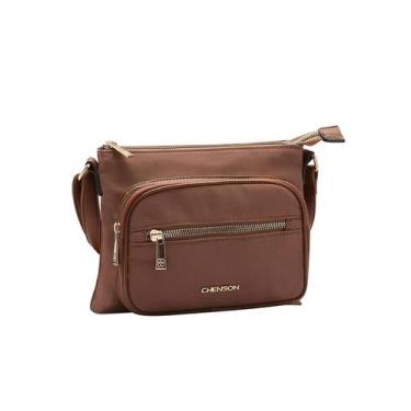 Imagem de Bolsa Feminina Microfibra Transversal - Chenson, Café