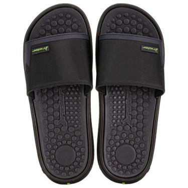 Imagem de Chinelo masculino slide pump ii rider 12424, Preto, Verde, 41