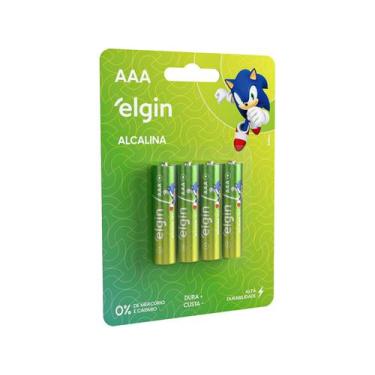 Imagem de Pilha Elgin Alcalina Aaa Palito Cartela Com 4 Pecas - 82155, 4