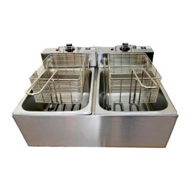 Imagem de Fritadeira Elétrica com Óleo 2 Cubas Stevan Metal FDS-10-110-STM 10L 3