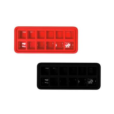 Imagem de Kit 2 Bandeja Gelo Reutilizável Placa Utensílios Freezer Forma Silicon