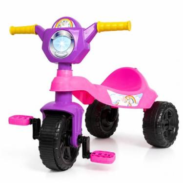 Imagem de Triciclo Infantil Kemotoca Unicórnio Pedal Menina Resistente - Kendy