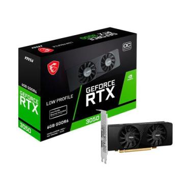 Imagem de Placa De Vídeo MSI RTX 3050 LP OC NVIDIA Geforce, 6GB, GDDR6, 96-Bit, 