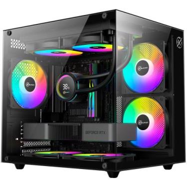 Imagem de Gabinete Gamer Kalkan Midgard Lite Wind, M-ATX, Frontal e Lateral em V