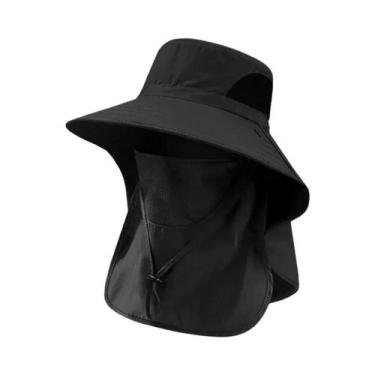 Imagem de Chapéu De Proteção UV Unissex Com Protetor De Pescoço Para Atividades 