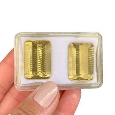 Imagem de Citrino Baguete Millenium Par 45,03ct - SP GEMAS