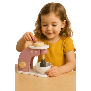 Imagem de Brinquedo Cozinha Batedeira Madeira Infantil Educativo - Büp Baby, Ros