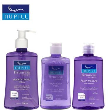 Imagem de Kit 3 Skincare Sabonete Líquido Água Micelar Tônico Facial Nupill Firm