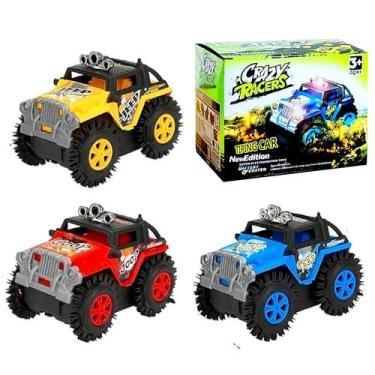 Imagem de Kit com 3 Carrinhos Jeep Escala Parece e Vira Cambalhota, Carrinho a p
