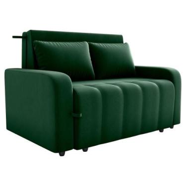 Imagem de Sofa Cama 2 Lugares 138 cm Amora Veludo Maserati Verde Milani Store, V