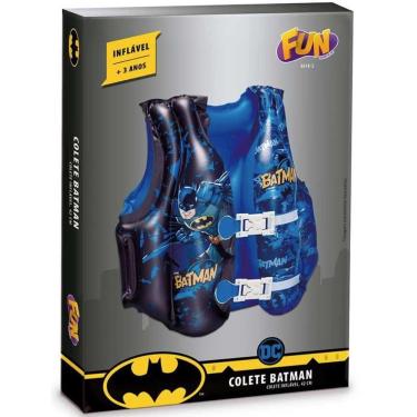 Imagem de Colete Inflavel Infantil Azul Dc Comics Batman da Fun 84182