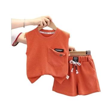 Imagem de Conjunto De Verão Coreano Para Crianças, Colete Sem Mangas, Shorts, Co