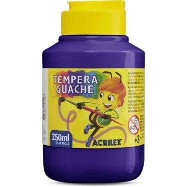 Imagem de Tinta Guache 250ML Violeta - Pacote com 03 Unidades - Acrilex