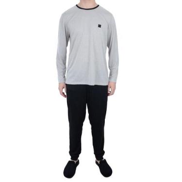 Imagem de Pijama Masculino Danka Longo Cinza - 0120, P, Cinza