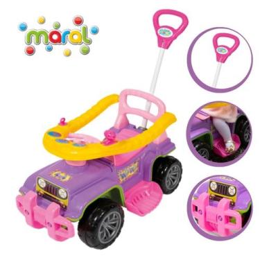 Imagem de Carrinho Quadriciclo Infantil Passeio Empurrador Jip Jip Menina - Mara