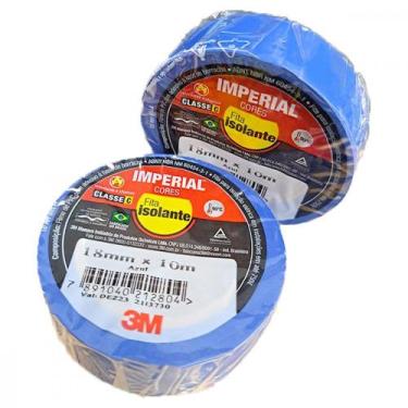 Imagem de Fita Isolante 3M Imperial 10M Azul - Kit C/10 Pecas